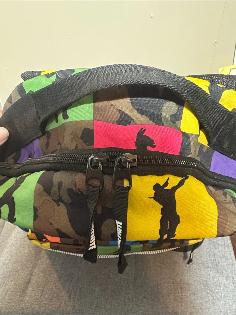 Fortnite Multicolor Camouflage Backpack School Bag
